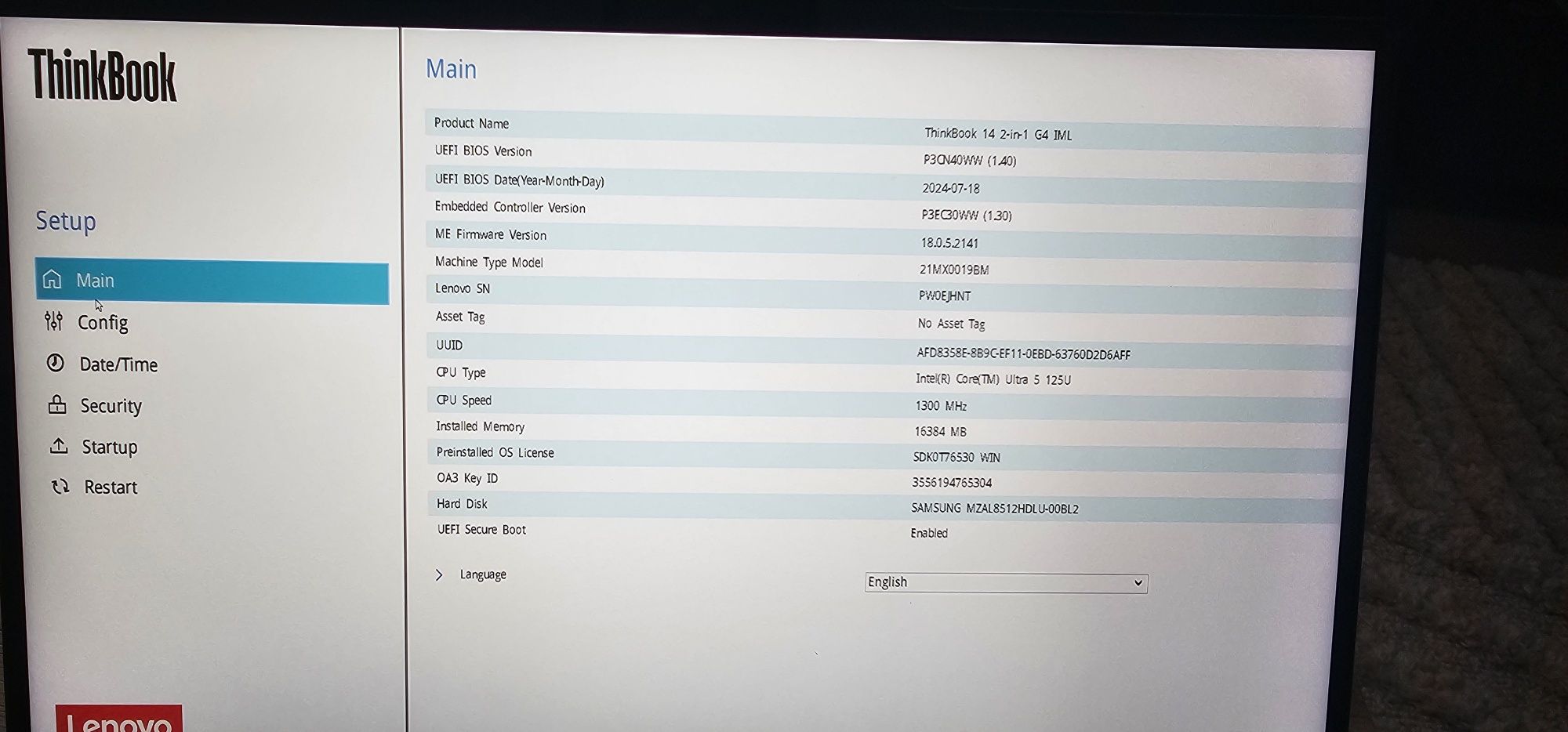 Лаптоп Lenovo ThinkBook 2in1 G4