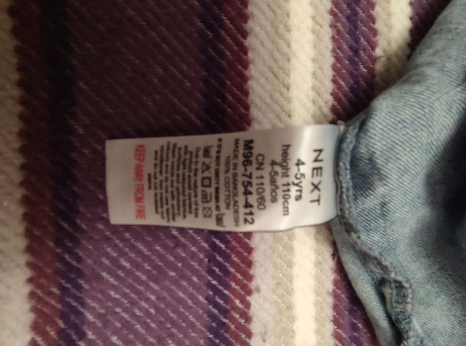 Детска дънкова рокля, размер 4-5 години, марка Next