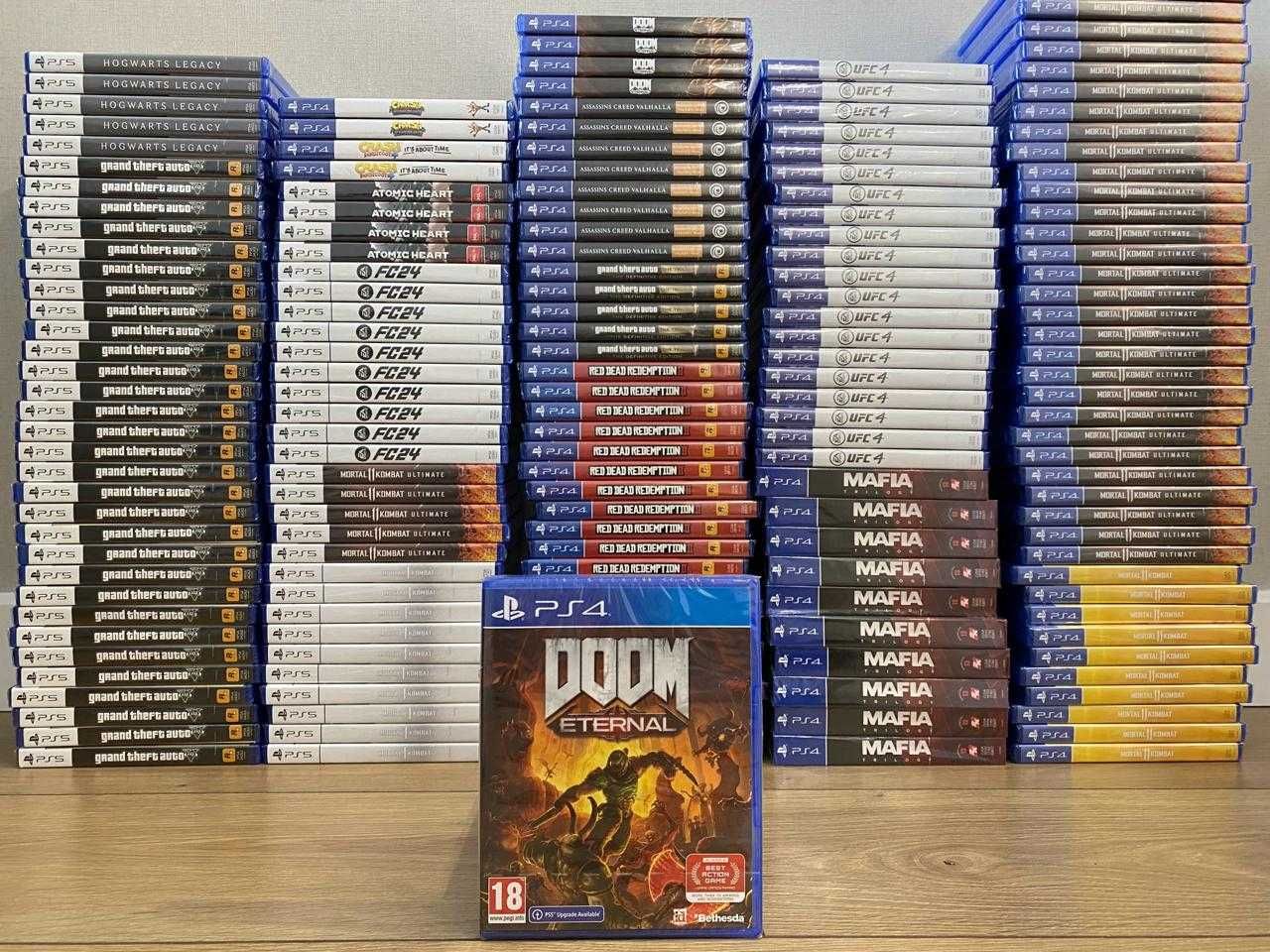 Новый Запечатанный Doom Eternal PS4/PS5 Много Игр