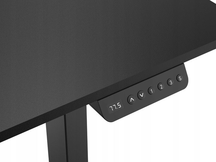 Birou/pupitru dj alb - cadru electric pe inaltime si latime Levano