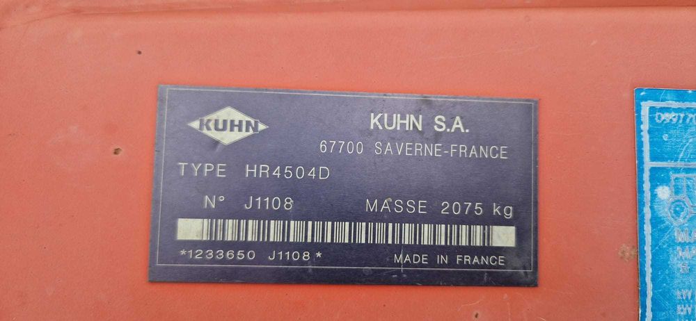 Grapa Rotativa Freza Kuhn Hr4504D