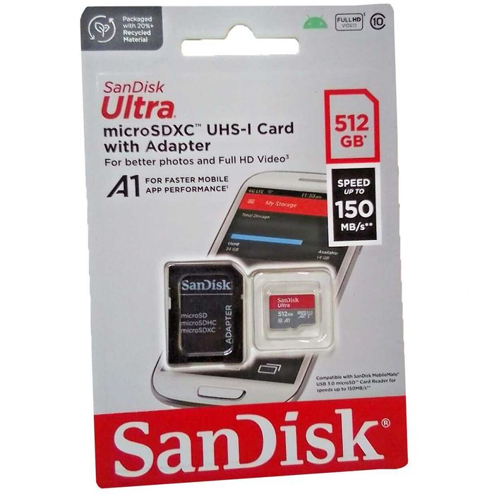 Card memorie SANDISK Ultra microSDXC UHS-I 512GB Clasa 10 Garantie Nou