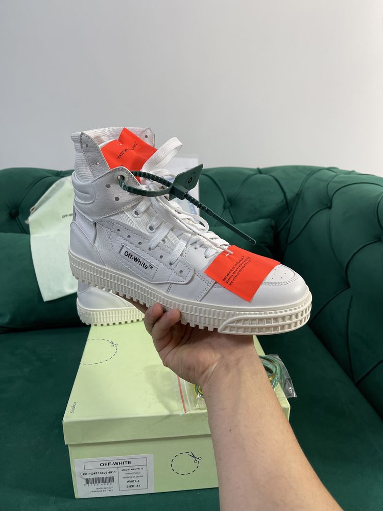 Adidasi Off White 3.0 Court Premium piele naturala