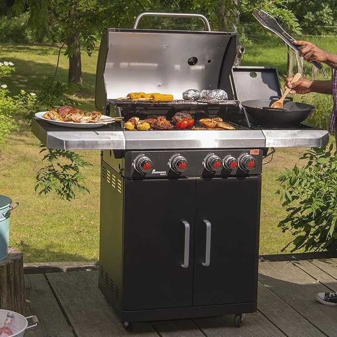 Газово барбекю REXON PTS 4.1 BLACK  4 горелки + котлон
