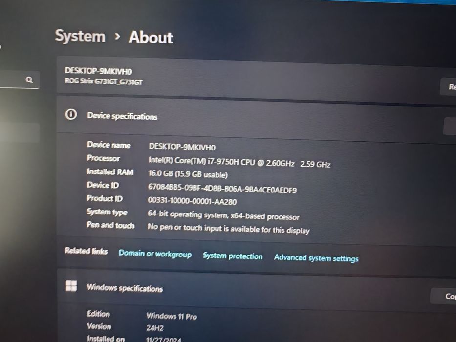 Laptop gaming i7