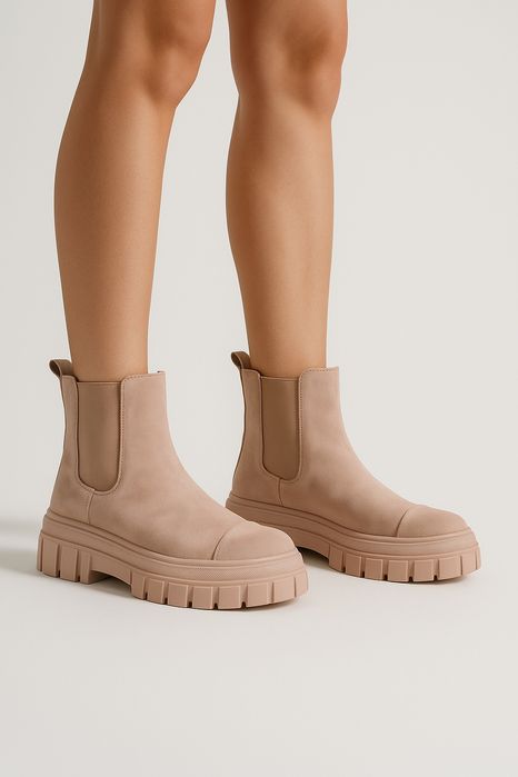 Дамски боти – Beige / Nude – размер 39, нови!