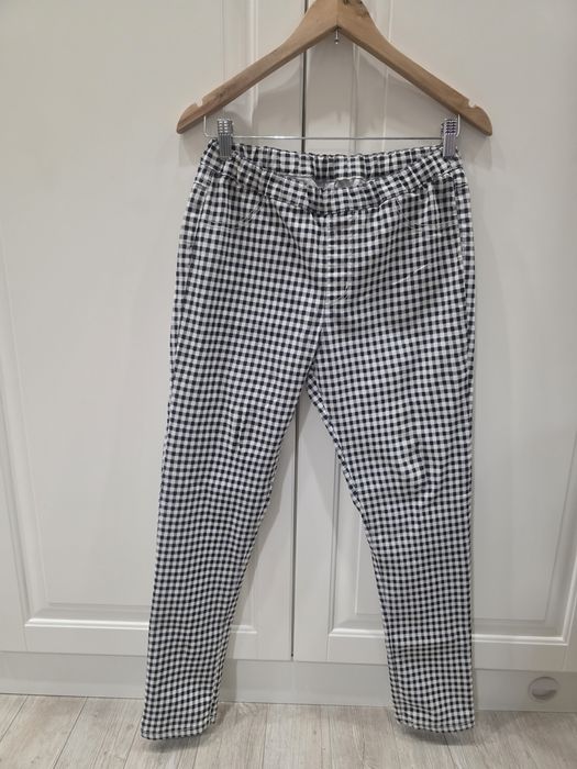 Женские эластич. брюки в черно-белую клетку United Colors of Benetton