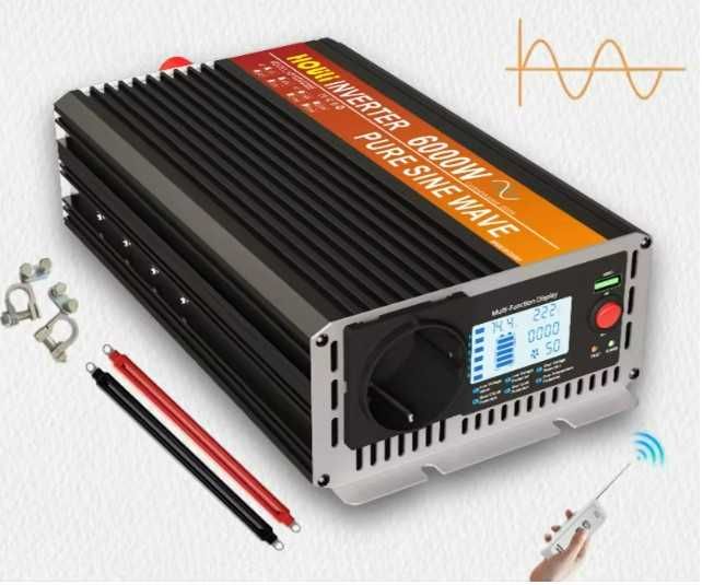 Invertor Houli 12V 6000W Sinus pur cu telecomanda si priza USB