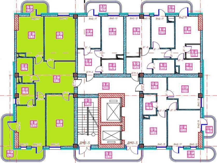 3 х комнатные 116 кв.м – 5 квартир с кадастром, ЖК PARKWOOD сквозные