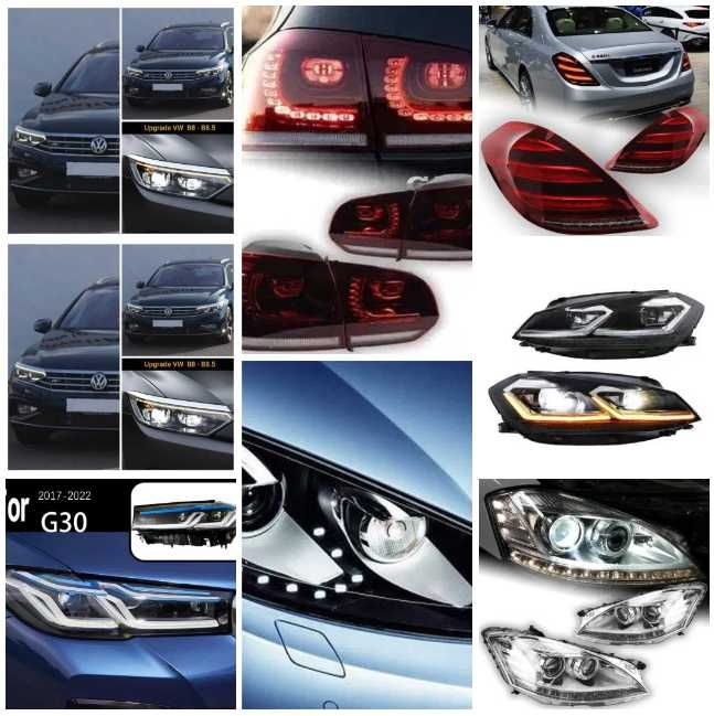 Оборудвани LED фарове и стопове за VW, Audi, BMW, Mercedes Passat Golf