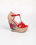 Vand sandale rosii din piele