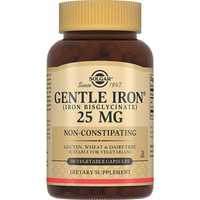 Solgar, Gentle Iron, железо, 25 mg, 90 капсул, гемоглобин