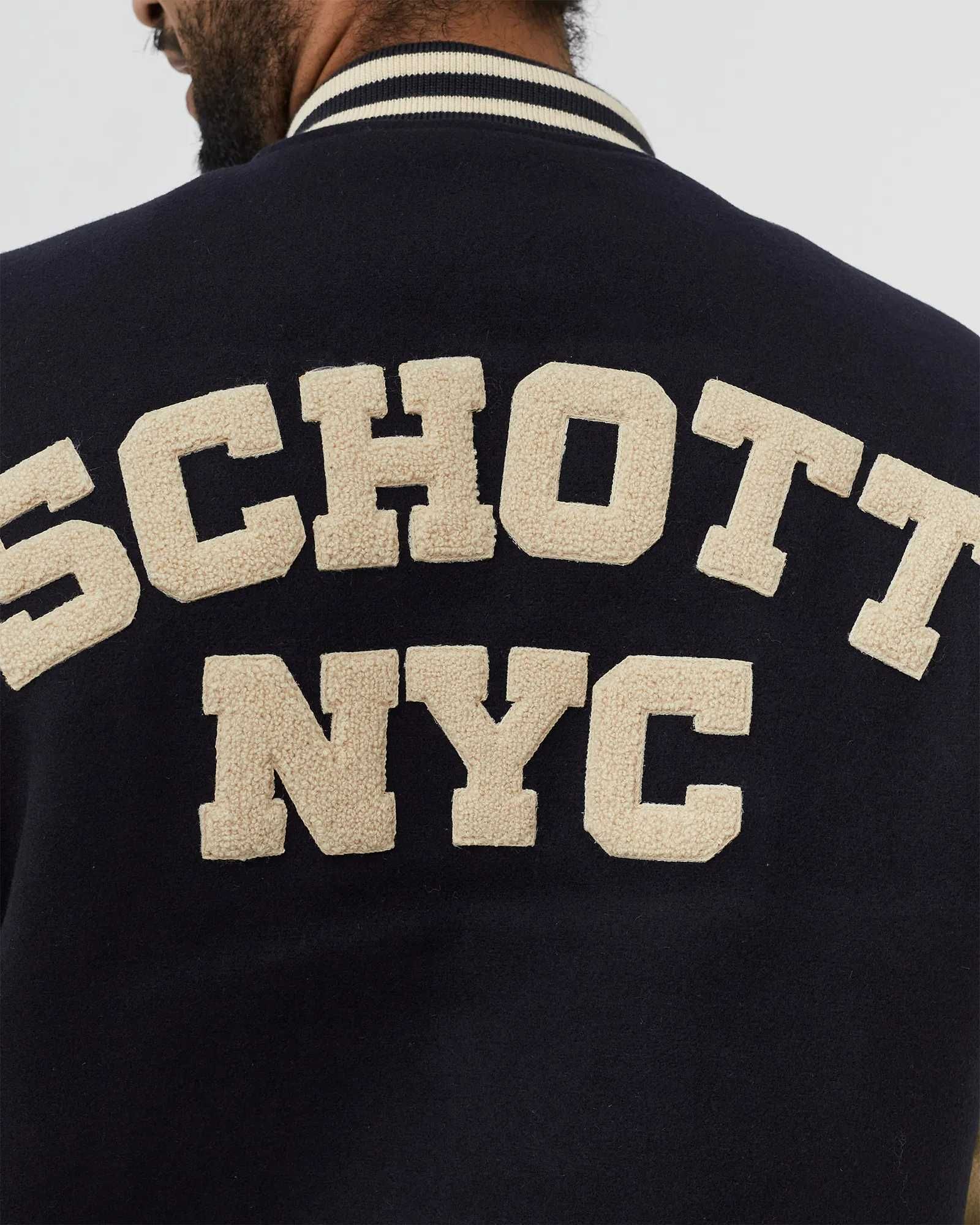 НОВО Schott NYC Varsity Jacket ОРИГИНАЛНО мъжко бомбър яке - р.M