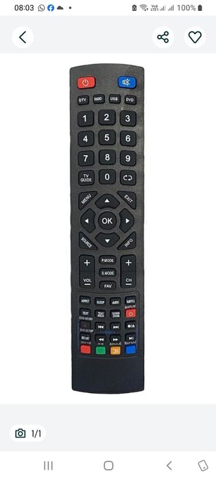 Telecomanda LED/LCD TV 3D Technika/Blaupunkt/SHARP/E-Motion, Neagra