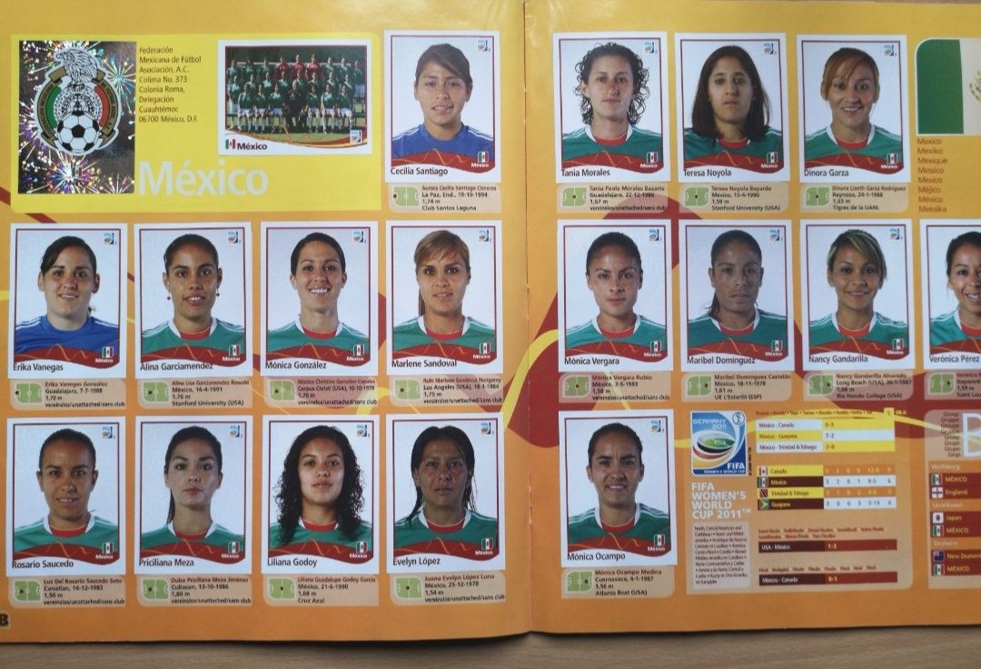 Panini album complet raritate! Germania 2011 mondial feminin 11 excel