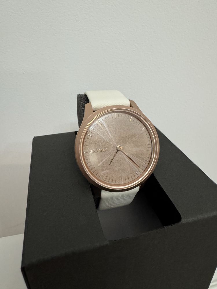 Ceas Smartwatch Garmin Vivomove Style, Rose Gold/White, Silicone