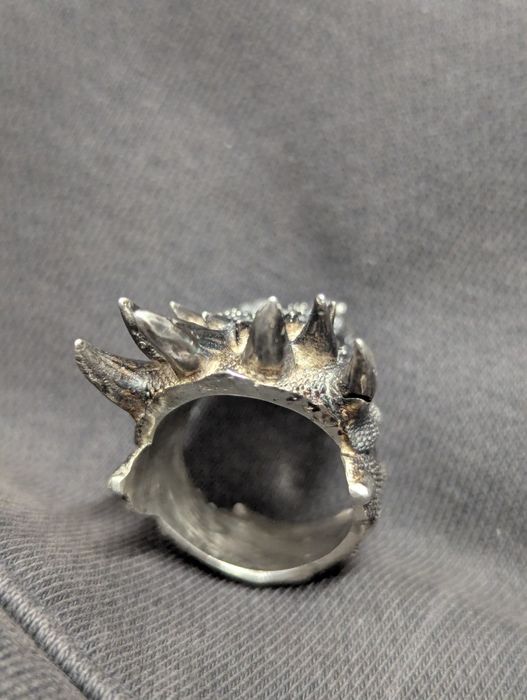 Масивен Сребърен пръстен Dragon Нов