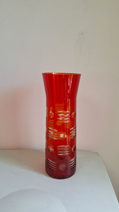 Ваза Чешское стекло 30 см район дкм