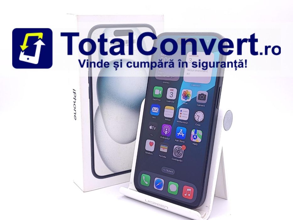 Apple iPhone 15 128GB Black 6GB Single SIM, Garantie 24 luni | #D86117