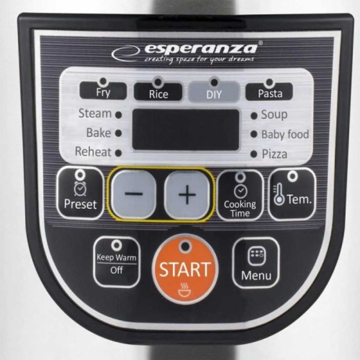 Мултикукър Esperanza, 860W, 5 литра, 11 Програми, 2 ГОДИНИ ГАРАНЦИЯ