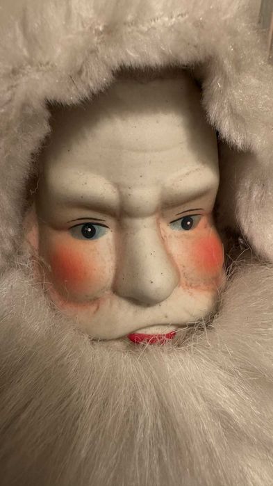 Порцеланов стар голям Дядо Мраз– връх за елха.