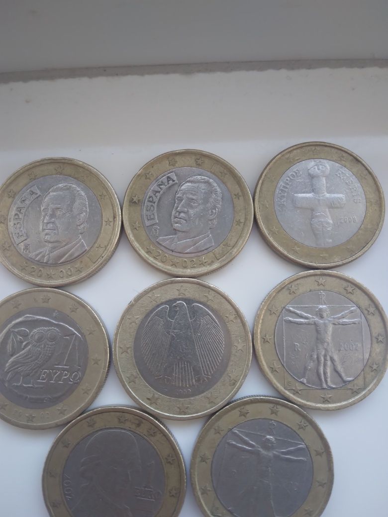Евро монети 0т 2000г.2001г2002г