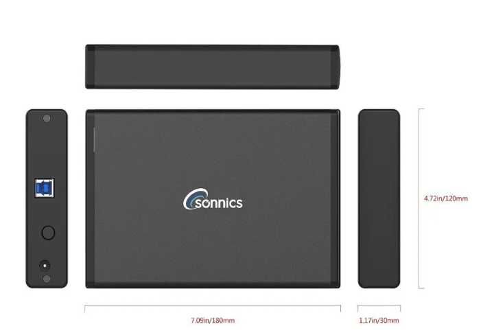 Хард драйв Sonniks 3.5(3 TB) с USB 3.0 super speed