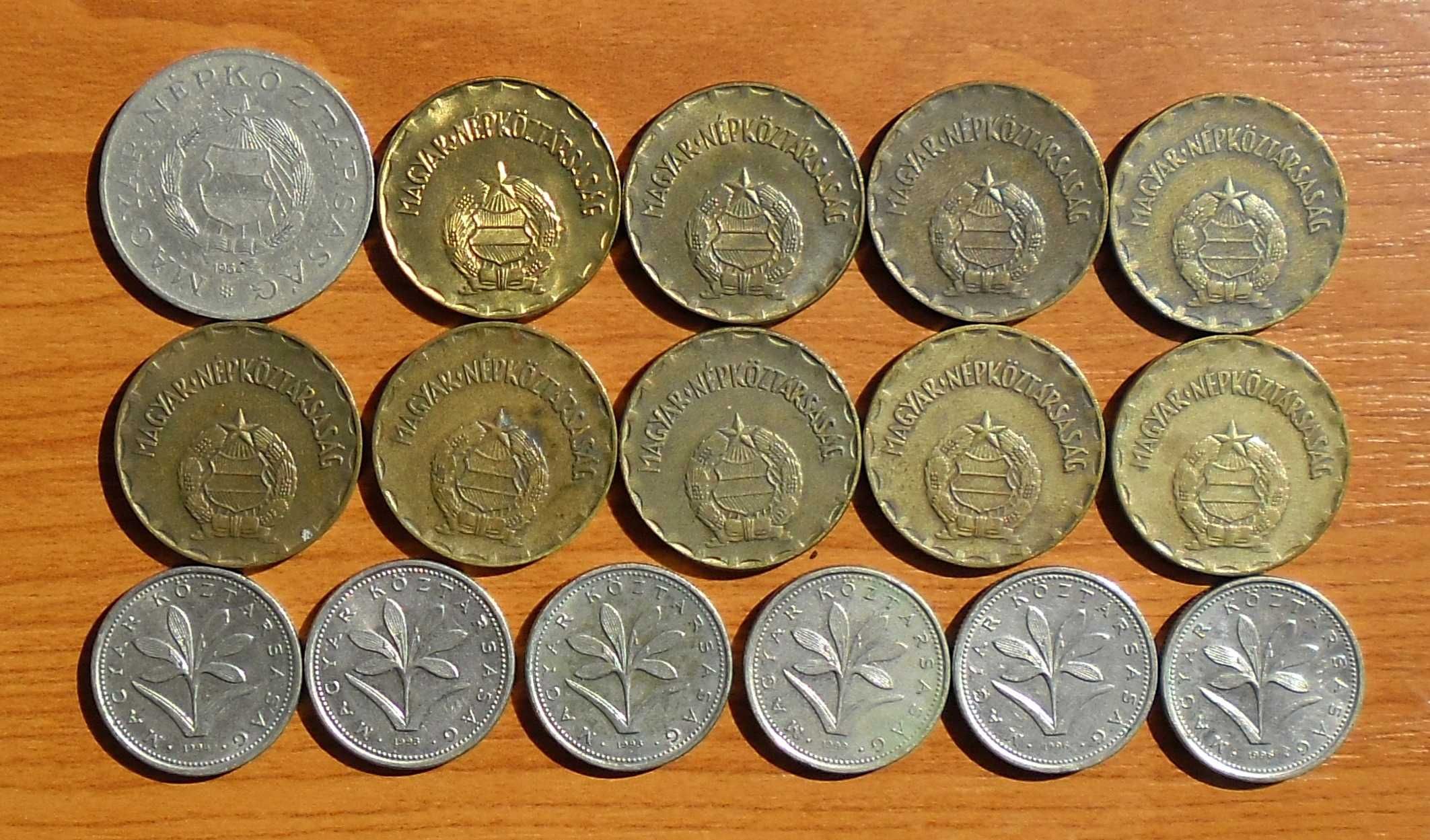 Lot 43 monede 1, 2, 5 forinți - Ungaria