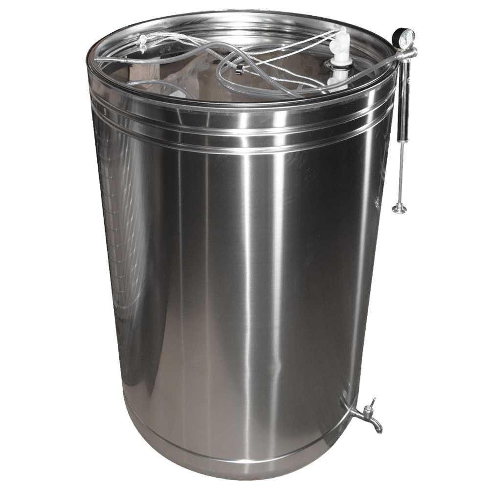 Butoi (cisternă) INOX cu capac flotant 185 L si camera din silicon