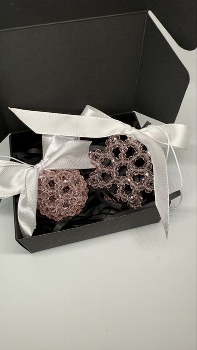 Set decoratiuni brad din cristale - handmade