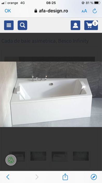 Oferta transport incl/urgent /Cada de baie asimetrica , besco infinity