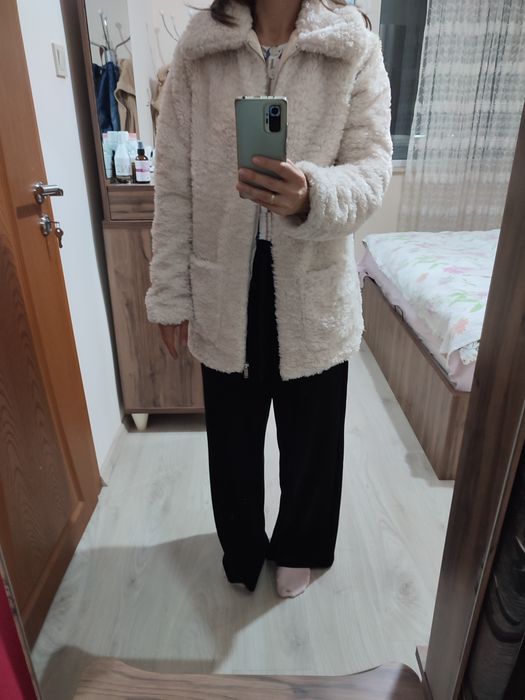Пухено палто NEW LOOK
