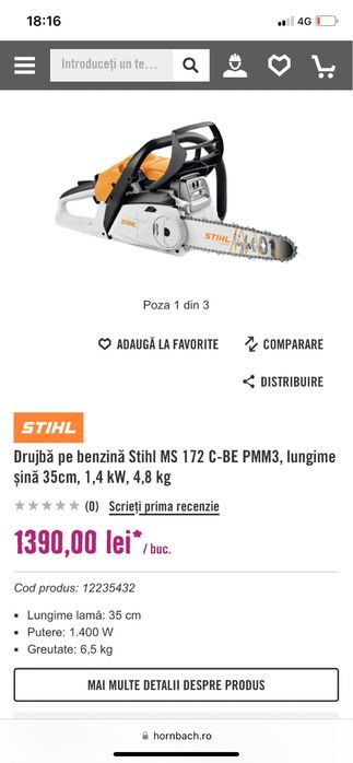 Stihl 172 nou, nepornit