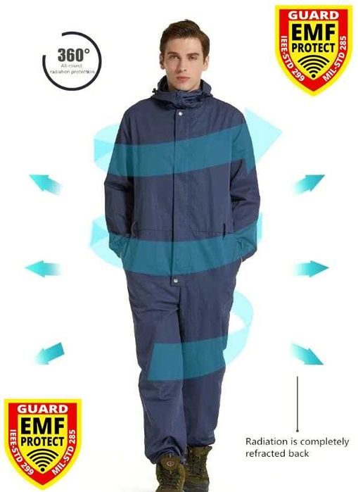 360° Екранирано Защитно Облекло Анти Електромагнитно Излъчване EMR ЕМП