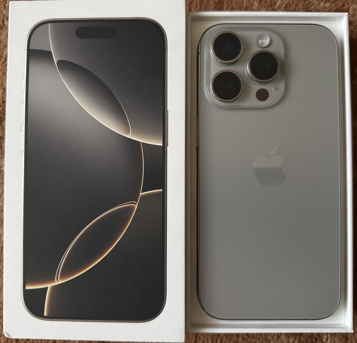 Iphone 16 Pro, Natural Titanium 256GB, 3 год гаранция