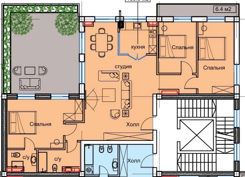 Продается квартира в Мирзо-Улугбекском районе  165м²