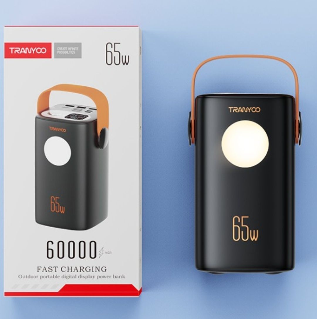 Power bank Tranyoo T-F23 новый с гарантией пауэр банк фонарём 60000mAh