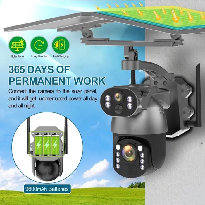 Camera supraveghere cu panou solar cartela SIM 4G
