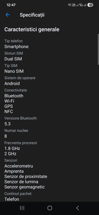 Vând telefon Samsung Galaxy A14, Dual SIM, 4GB RAM, 128GB, 4G, Silver
