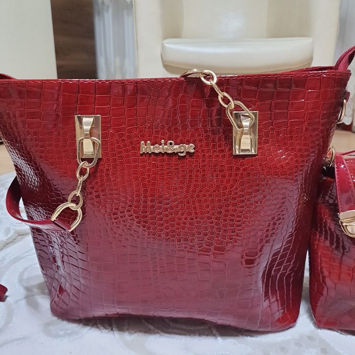 Set de 5 bucati Genti elegante din Piele Ecologica Lacuita