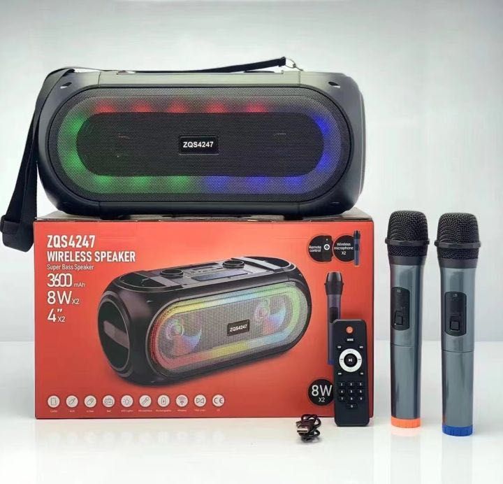 Преносима Bluetooth колонка с 2 микрофона в ново състояние