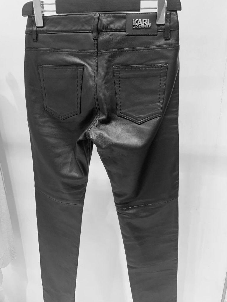 Pantaloni din piele Karl Lagerfield