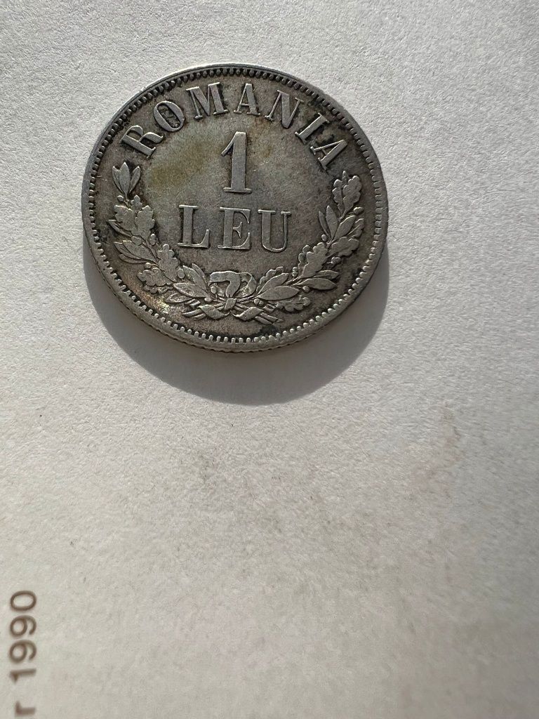 Monda Romania 1 leu 1874 argint