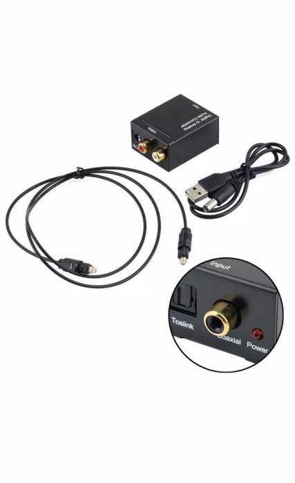 Convertor TOSLINK Original Optic to RCA + Cablu Optic inclus NOU