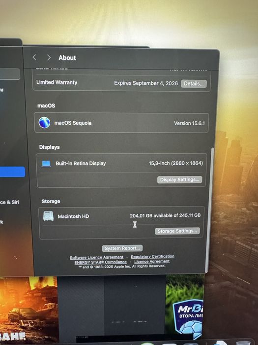 Apple MacBook Air 15 M4 16GB RAM 256GB SSD  2025г