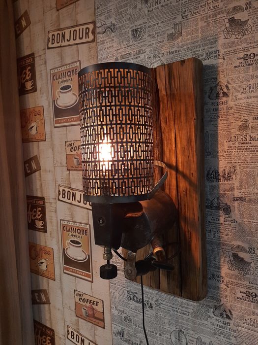 Vand lampa decorativa unicat hand made, veioza, lampadar