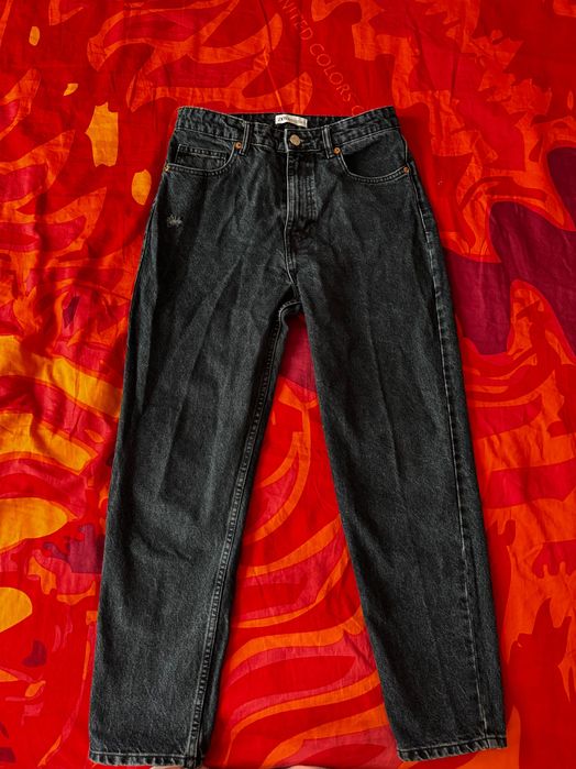 Дамски дънки ZARA висока талия