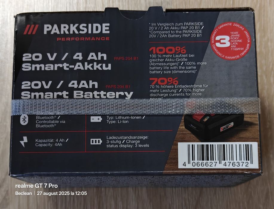 2 Acumulatori Noi Smart Parkside 20V 4Ah  bluetooth