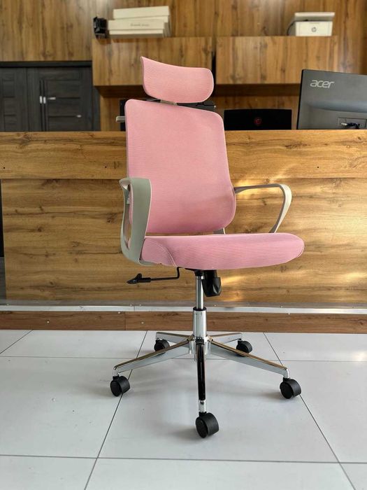 Кресло для офиса и дома - PRICHER синий и розовый