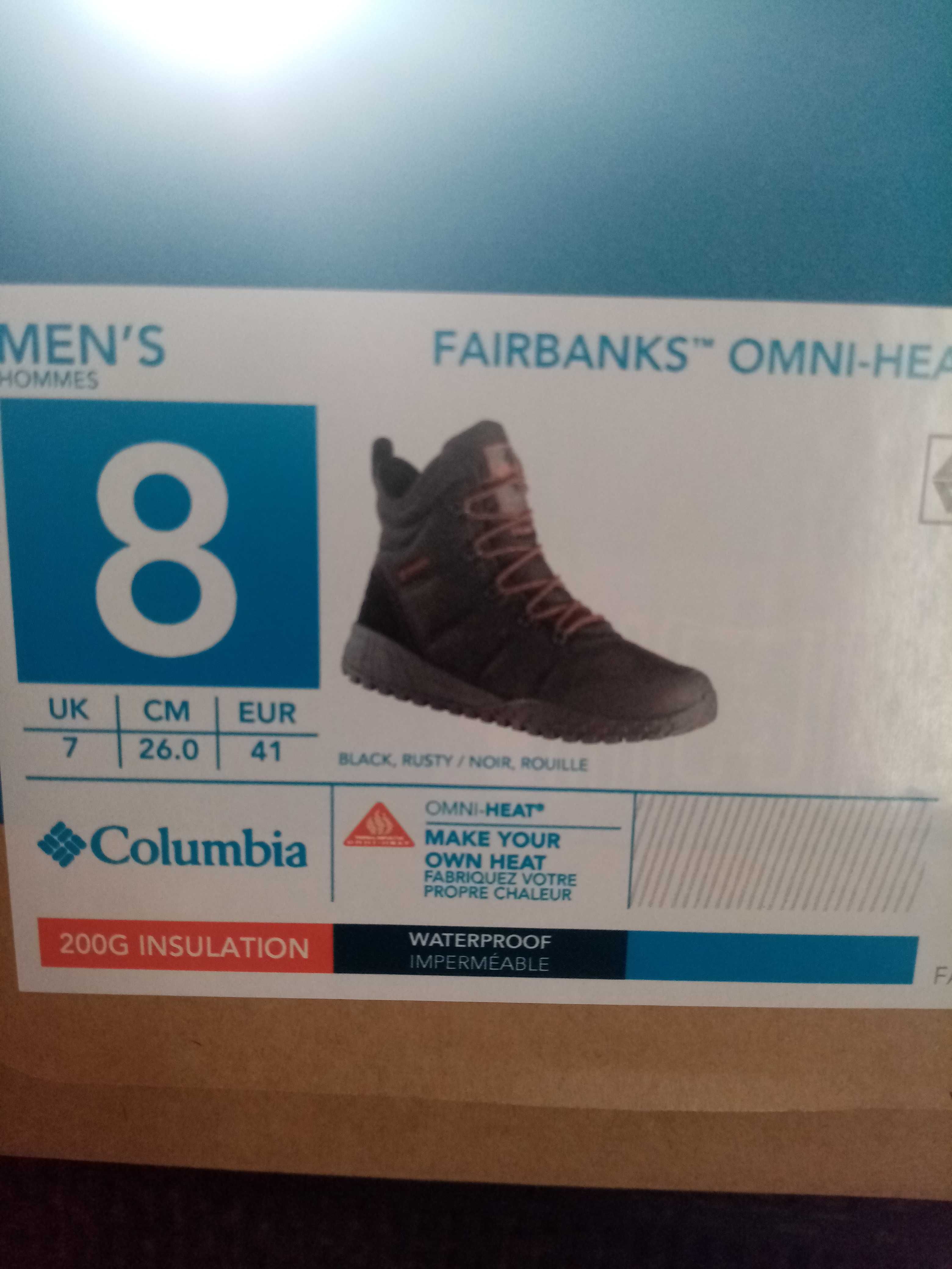 Ghete impermeabile Columbia Fairbanks Omni-Heat™, Negru, 41